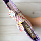 Quilted Fabric Book Sleeve with Magnetic Clasp and Bow