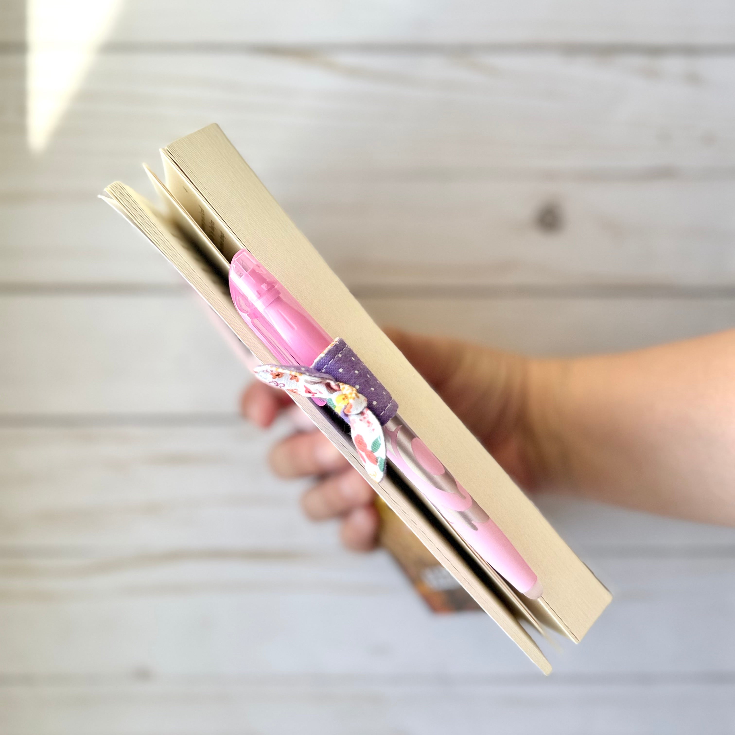Magnetic Fabric Bookmark with Penholder