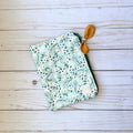 Quilted Fabric E-Reader Sleeve with Zipper and Bow Pull