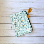 Quilted Fabric E-Reader Sleeve with Zipper and Bow Pull