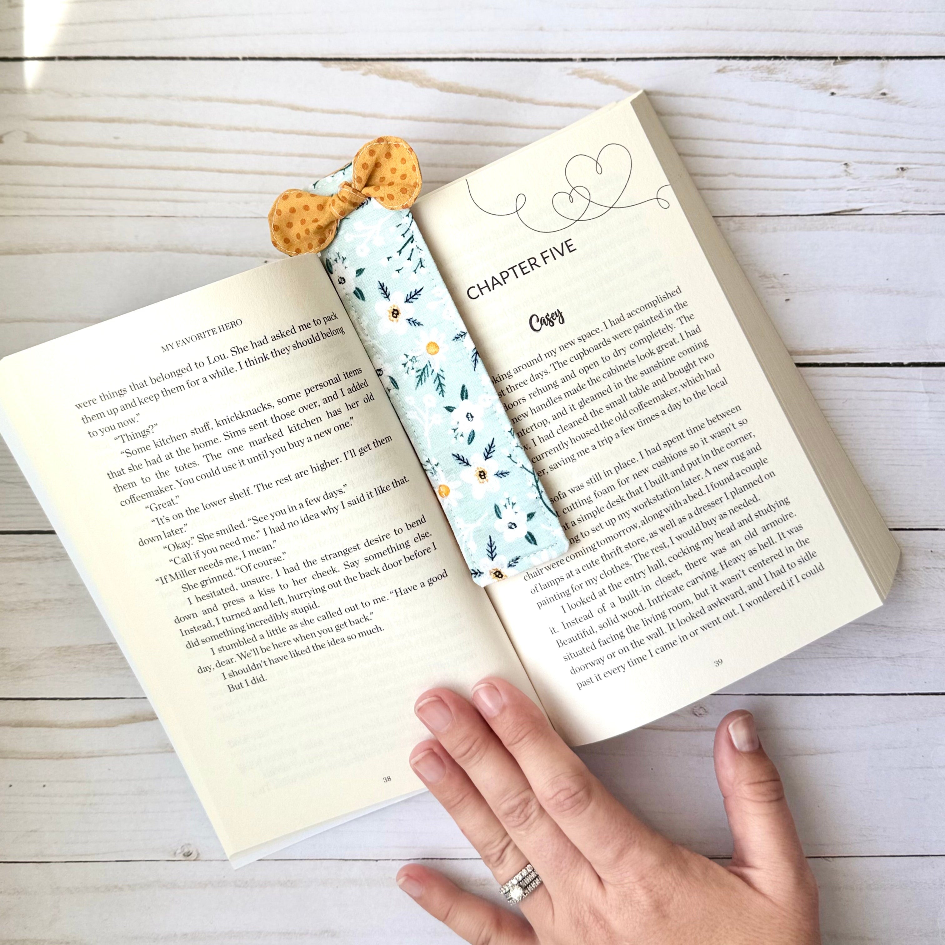 Fabric Bookmark with Bow