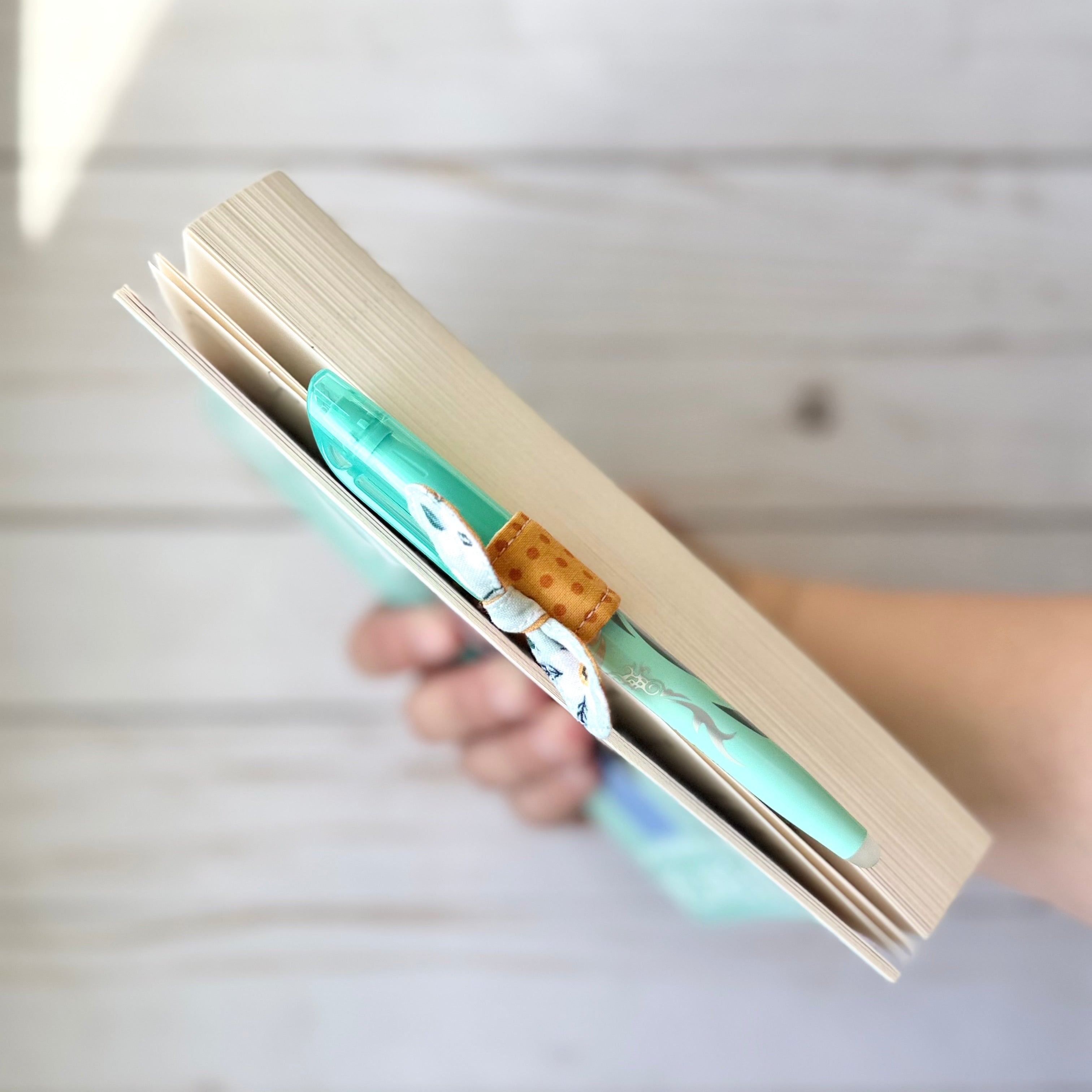 Magnetic Fabric Bookmark with Penholder