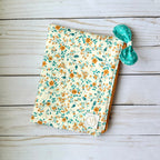 Quilted Fabric E-Reader Sleeve with Zipper and Bow Pull