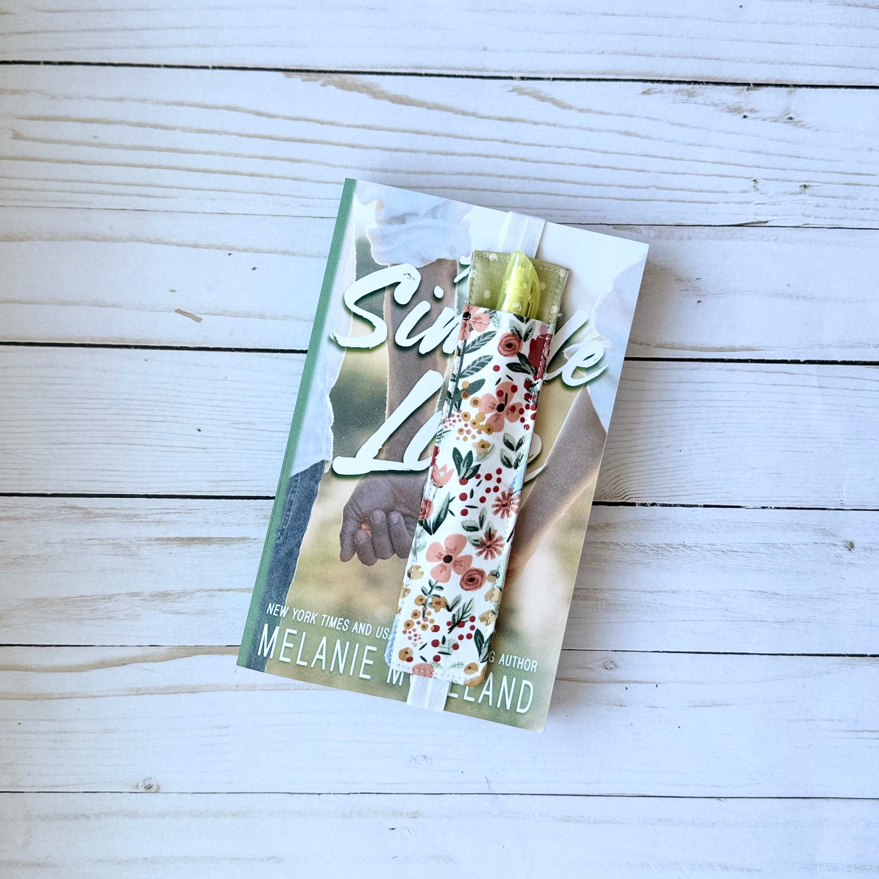 Fabric Bookmark with Elastic and Penholder