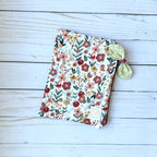 Quilted Fabric E-Reader Sleeve with Zipper and Bow Pull